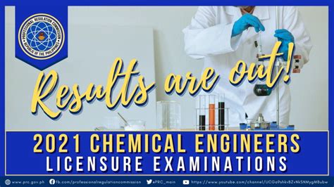 October 2021 Chemical Engineer Licensure Examination Results .